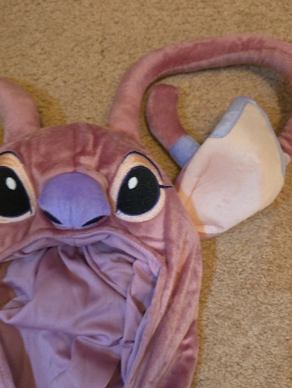Disney Pink Plush Hooded Onesie with Iridescent Accent